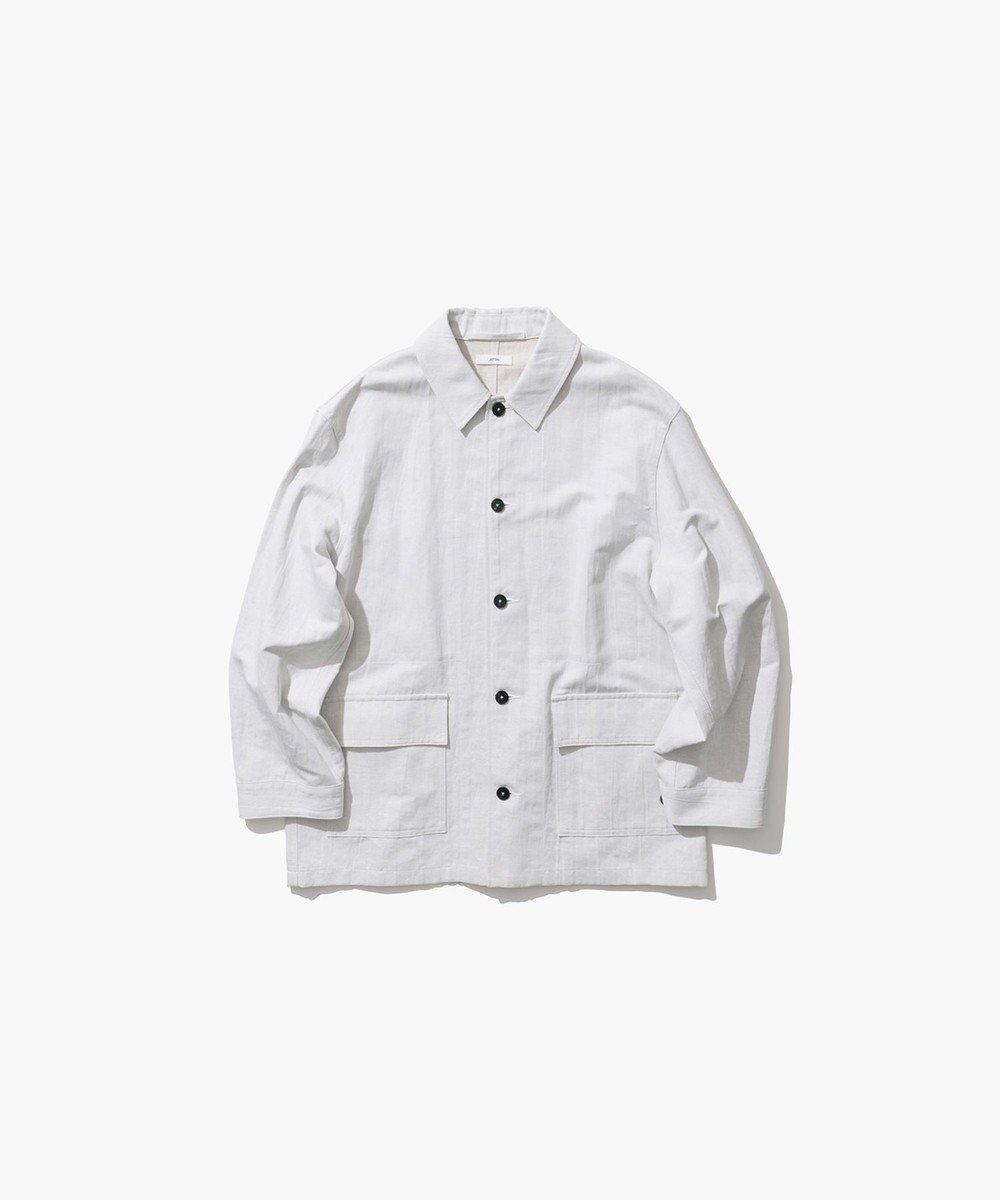 【エイトン/ATON】のCOTTON LINEN KATSURAGI ワークジャケット インテリア・キッズ・メンズ・レディースファッション・服の通販 founy(ファニー) 　ファッション　Fashion　レディースファッション　Fashion for Women　アウター　Coat / Outerwear Collection　レディースジャケット・軽アウター　Jackets　ジャケット　Jacket, Outerwear　フランス　France, French　ポケット　Pocket, Pocket Detail　リネン　Linen, Linen Fabric　ワーク　Workwear, Utility Style　夏　Summer　春　Spring　S/S・春夏　SS, Spring/Summer, Warm Season　WARM WHITE|ID: prp329100004857540 ipo3291000000035867508
