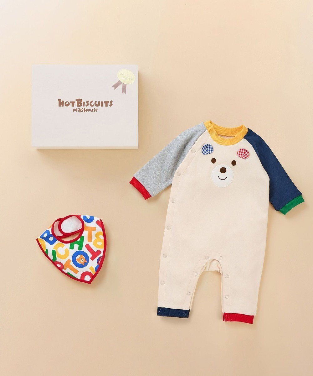 【ミキハウスホットビスケッツ/MIKI HOUSE HOT BISCUITS / KIDS】のカバーオール&スタイギフトセット【BOX付き】 人気、トレンドファッション・服の通販 founy(ファニー) 　ファッション　Fashion　キッズファッション　Fashion for Kids　カラフル　Colorful Design　ギフト プレゼント　Gift / Present　ベビー　Baby, Babywear　人気　Popular, Best Seller　 other-1|ID: prp329100004857559 ipo3291000000035867859