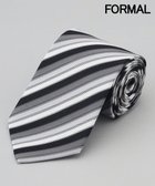 【五大陸/gotairiku / MEN】の【WEAR BLACK】フォーマル用_ストライプ ネクタイ 人気、トレンドファッション・服の通販 founy(ファニー) ファッション Fashion メンズファッション Fashion for Men シルバー Silver, Metallic Silver ストライプ Stripe, Striped Pattern スーツ Suit, Formalwear フォーマル Formal, Dressy thumbnail ブラック系1|ID: prp329100004857565 ipo3291000000035867930