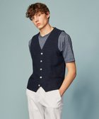 【ジョセフ アブード/JOSEPH ABBOUD / MEN】の【イタリア糸使用/清涼感/軽い/洗える】スラブギマニットベスト ネイビー系7|ID: prp329100004857568 ipo3291000000035867985