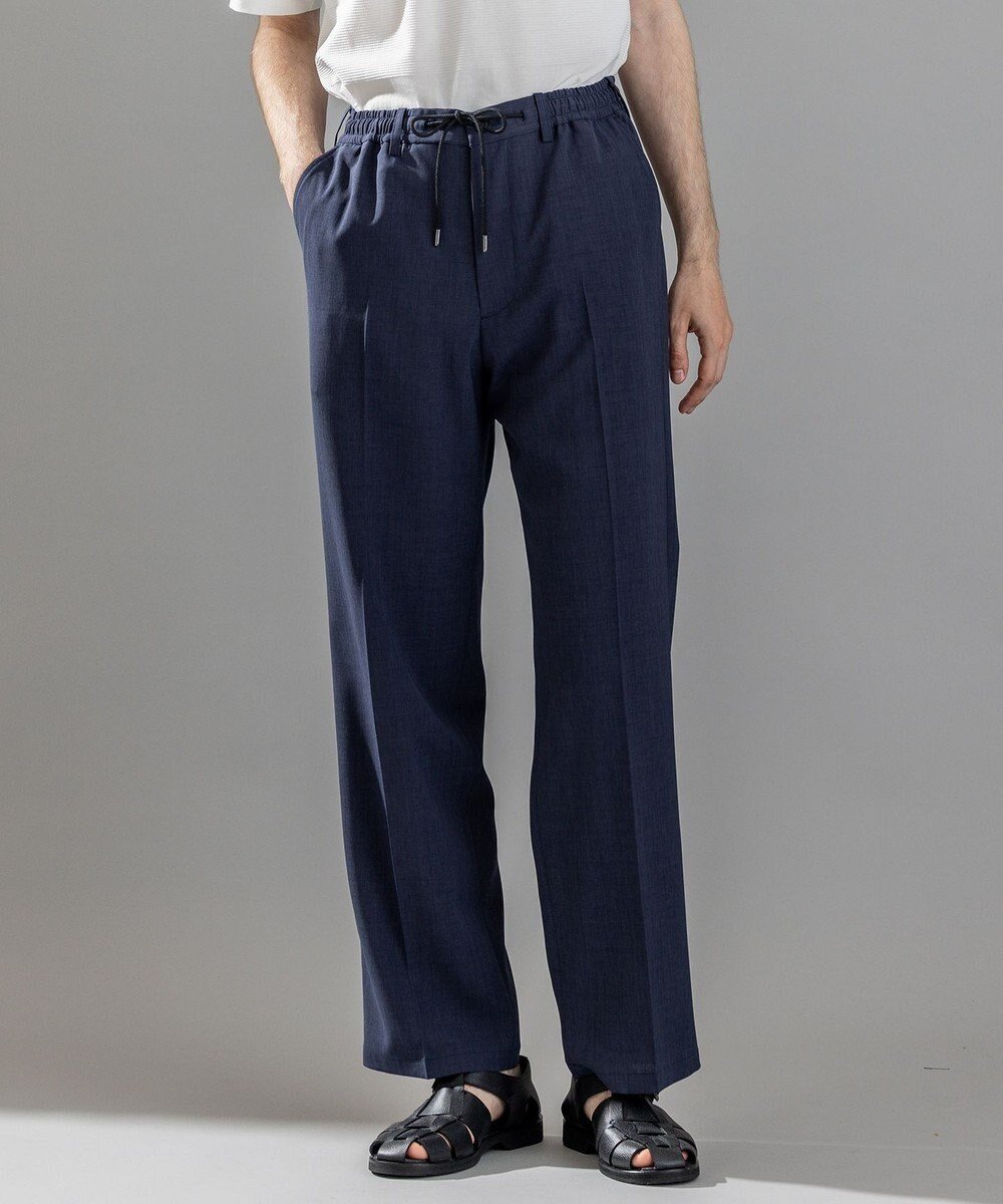 【ジョゼフ オム/JOSEPH HOMME / MEN】のテクノボイルストレッチ ドロスト付きワイドストレートパンツ / HARRY CONVERTIBLE インテリア・キッズ・メンズ・レディースファッション・服の通販 founy(ファニー) 　ファッション　Fashion　メンズファッション　Fashion for Men　ボトムス　Bottoms　ストレート　Straight, Straight Cut　ドローコード　Drawcord, Drawstring Cord　ポケット　Pocket, Pocket Detail　ミリタリー　Military, Army Style　ループ　Loop, Loop Knit　ワイド　Wide, Wide Fit　エレガント 上品　Elegant　夏　Summer　A/W・秋冬　Autumn/Winter　ネイビー系|ID: prp329100004857582 ipo3291000000035868289