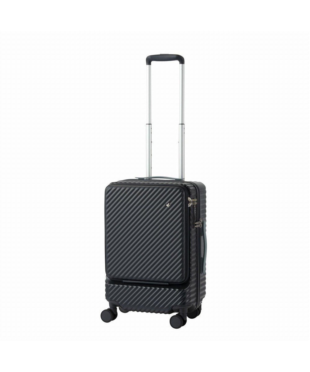 【エースバッグズアンドラゲッジ/ACE BAGS & LUGGAGE】の【雑誌掲載】 HaNT ココント スーツケース 34L 機内持込 フロントポケット付 05513 ハント インテリア・キッズ・メンズ・レディースファッション・服の通販 founy(ファニー) 　ファッション　Fashion　レディースファッション　Fashion for Women　スーツ　Business Suits & Workwear　秋　Autumn　クッション　Cushion, Throw Pillow　シルバー　Silver, Metallic Silver　スタンダード　Standard, Basic　雑誌　Magazine, Fashion Magazine　フロント　Front, Front Design　プリント　Print, Printed Pattern　ポケット　Pocket, Pocket Detail　メタル　Metal, Metal Parts　リュック　Backpack, Rucksack　再入荷　Restock / Back in Stock　おすすめ　Recommended / Our Picks　旅行　Travel　スーツケース キャリーケース　Suitcase / Carry Case　サロネイビー|ID: prp329100004857589 ipo3291000000035868401