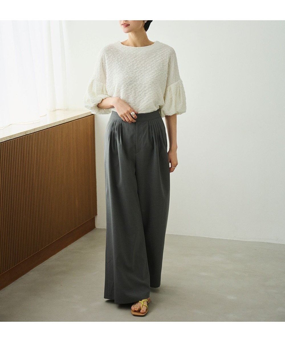 【ハッシュニュアンス/#Newans】の【洗濯機可能/ストレッチ】ベリーワイドパンツ インテリア・キッズ・メンズ・レディースファッション・服の通販 founy(ファニー) 　ファッション　Fashion　レディースファッション　Fashion for Women　パンツ　Pants & Trousers　おすすめ　Recommended / Our Picks　ストレッチ　Stretch, Stretchy Fabric　セットアップ　Set-Up, Coordinated Outfit　メランジ　Melange, Mixed Yarn　ワイド　Wide, Wide Fit　夏　Summer　春　Spring　S/S・春夏　SS, Spring/Summer, Warm Season　グレー|ID: prp329100004857630 ipo3291000000035869386