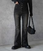 【ウィゴー/WEGO】のハイウエストストレッチフレアデニムパンツ スミクロ|ID: prp329100004857673 ipo3291000000035870664