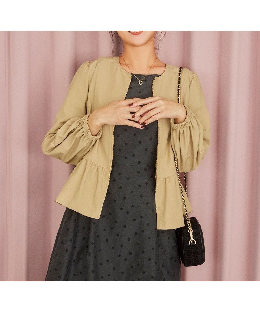 【トッカ/TOCCA】の【消臭】TARP ジャケット インテリア・キッズ・メンズ・レディースファッション・服の通販 founy(ファニー) 　ファッション　Fashion　レディースファッション　Fashion for Women　アウター　Coat / Outerwear Collection　レディースジャケット・軽アウター　Jackets　カットソー　Cut and Sewn Top　ジャケット　Jacket, Outerwear　ドレス　Dress, One-Piece　ペプラム　Peplum, Flared Hem　ベージュ系|ID: prp329100004857693 ipo3291000000035871242