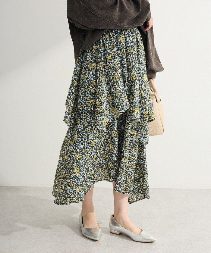 【グリーンパークス/Green Parks】の花柄イレヘムボリュームスカート インテリア・キッズ・メンズ・レディースファッション・服の通販 founy(ファニー) https://founy.com/ ファッション Fashion レディースファッション Fashion for Women スカート Skirts シンプル Simple, Minimal バランス Balance, Style Balance フィット Fit, Slim Fit ポケット Pocket, Pocket Detail エレガント 上品 Elegant 夏 Summer 春 Spring S/S・春夏 SS, Spring/Summer, Warm Season |ID: prp329100004857718 ipo3291000000035871737