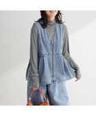 【グリーンパークス/Green Parks】のデニムペプラムジレ Indigo|ID: prp329100004857721 ipo3291000000035871781