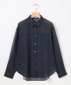 【組曲/KUMIKYOKU】の【先行予約】エアリーボイルシアー シャツ 人気、トレンドファッション・服の通販 founy(ファニー) ファッション Fashion レディースファッション Fashion for Women トップス・カットソー Cut & Sew Tops シャツ・ブラウス・オフィスカジュアル Elegant Blouses & Button-Ups 春 Spring シアー Sheer, See-Through チェック Check, Plaid, Tartan パッチ Patch, Appliqué プリント Print, Printed Pattern ベーシック Basic, Essential ポケット Pocket, Pocket Detail 羽織 Haori, Light Jacket モノトーン Monotone, Black and White S/S・春夏 SS, Spring/Summer, Warm Season 夏 Summer thumbnail ネイビー系|ID: prp329100004857728 ipo3291000000035871902