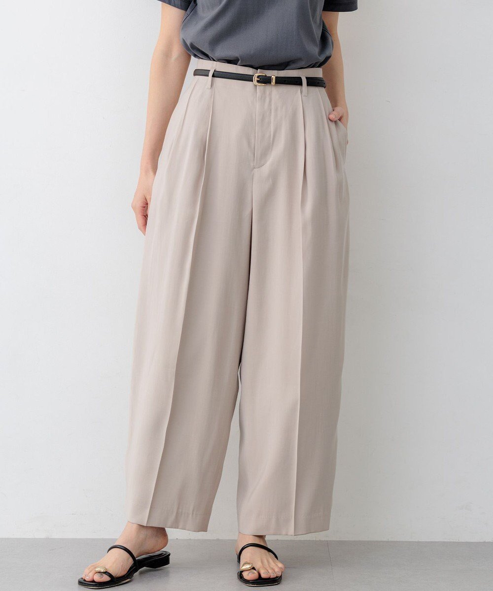 【組曲/KUMIKYOKU】の【先行予約】バウンディングシャーティングカーヴィー パンツ 人気、トレンドファッション・服の通販 founy(ファニー) 　ファッション　Fashion　レディースファッション　Fashion for Women　パンツ　Pants & Trousers　ヴィンテージ　Vintage Style　春　Spring　センター　Center, Center Line　トレンド　Trend, Trending Now　ドレープ　Drape, Draping Fabric　なめらか　Smooth, Silky Texture　リラックス　Relax, Relaxed Fit　ワイド　Wide, Wide Fit　S/S・春夏　SS, Spring/Summer, Warm Season　夏　Summer　エレガント 上品　Elegant　 other-1|ID: prp329100004857730 ipo3291000000035871929