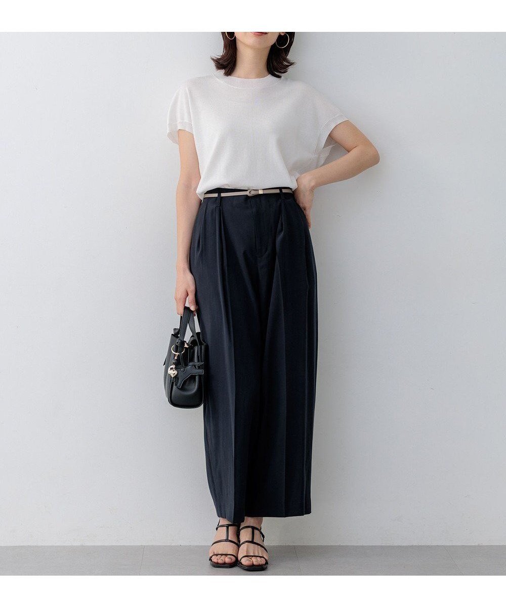 【組曲/KUMIKYOKU】の【先行予約】バウンディングシャーティングカーヴィー パンツ インテリア・キッズ・メンズ・レディースファッション・服の通販 founy(ファニー) 　ファッション　Fashion　レディースファッション　Fashion for Women　パンツ　Pants & Trousers　ヴィンテージ　Vintage Style　春　Spring　センター　Center, Center Line　トレンド　Trend, Trending Now　ドレープ　Drape, Draping Fabric　なめらか　Smooth, Silky Texture　リラックス　Relax, Relaxed Fit　ワイド　Wide, Wide Fit　S/S・春夏　SS, Spring/Summer, Warm Season　夏　Summer　エレガント 上品　Elegant　ネイビー系|ID: prp329100004857730 ipo3291000000035871933