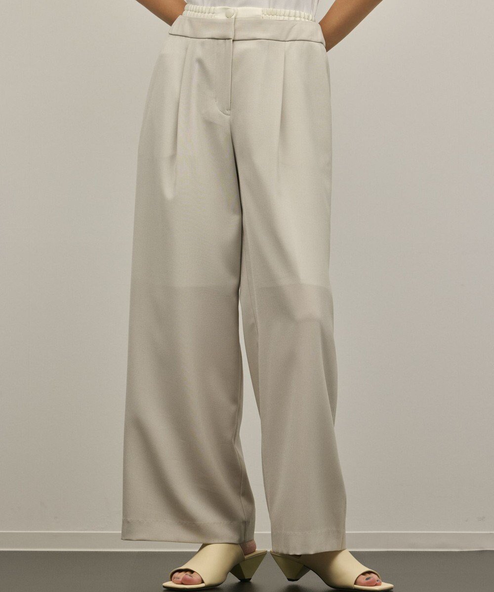 【グレース コンチネンタル/GRACE CONTINENTAL】のレイヤードイージーパンツ インテリア・キッズ・メンズ・レディースファッション・服の通販 founy(ファニー) 　ファッション　Fashion　レディースファッション　Fashion for Women　パンツ　Pants & Trousers　サテン　Satin, Glossy Fabric　シアー　Sheer, See-Through　ベージュ|ID: prp329100004857732 ipo3291000000035871956