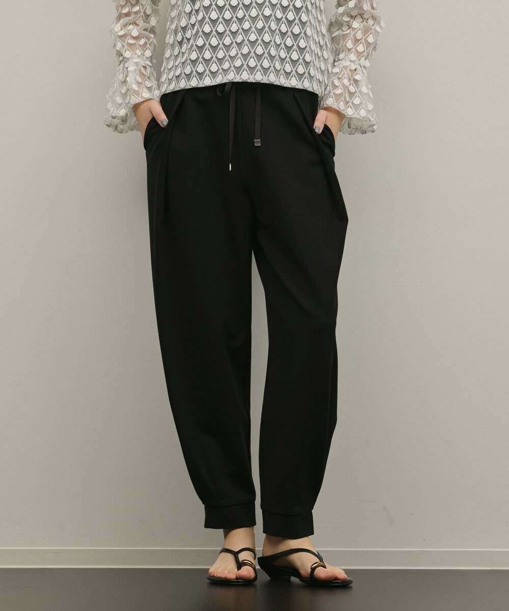 【グレース コンチネンタル/GRACE CONTINENTAL】のポンチイージーパンツ インテリア・キッズ・メンズ・レディースファッション・服の通販 founy(ファニー) 　ファッション　Fashion　レディースファッション　Fashion for Women　パンツ　Pants & Trousers　ブラック|ID: prp329100004857736 ipo3291000000035872005