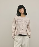 【グレース コンチネンタル/GRACE CONTINENTAL】のペプラムデニムジャケット ピンク|ID: prp329100004857737 ipo3291000000035872015