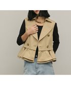 【グレース コンチネンタル/GRACE CONTINENTAL】のペプラムトレンチベスト ベージュ|ID: prp329100004857741 ipo3291000000035872079