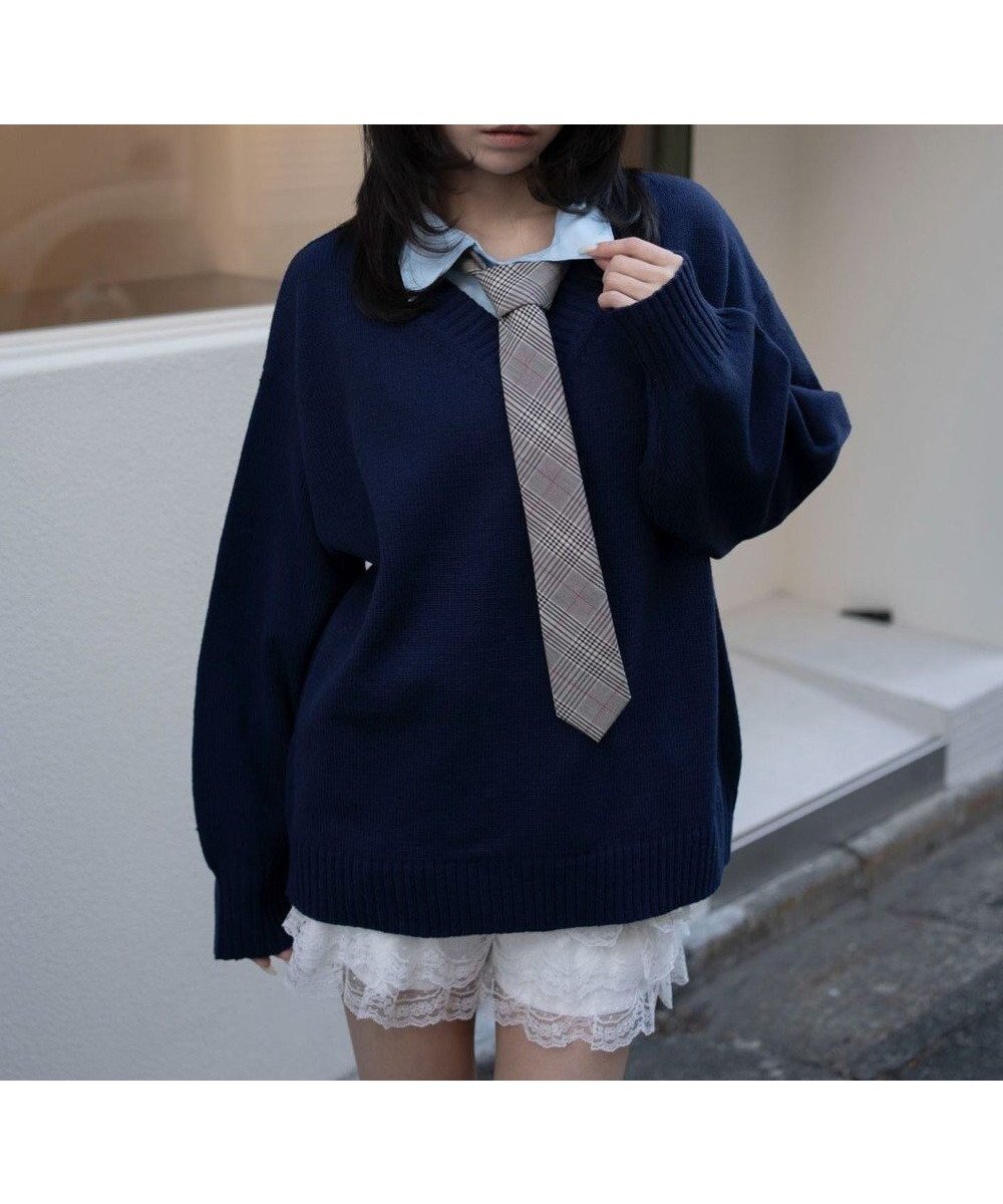 【ウィゴー/WEGO】のシャツドッキングニットプルオーバー 人気、トレンドファッション・服の通販 founy(ファニー) 　ファッション　Fashion　レディースファッション　Fashion for Women　トップス・カットソー　Cut & Sew Tops　ニット　Knit Tops & Sweaters　シャツ・ブラウス・オフィスカジュアル　Elegant Blouses & Button-Ups　カジュアルプルオーバー・ニットトップス　Pullovers & Knit Tops / Casual Pullovers　春　Spring　秋　Autumn　ショート　Short, Short Length　スマホ　Smartphone, Mobile Device　スラックス　Slacks, Dress Pants　セーター　Sweater, Knitwear　デニム　Denim, Jeans Material　トレンド　Trend, Trending Now　ドッキング　Docking, Mixed Material　バランス　Balance, Style Balance　フィット　Fit, Slim Fit　ボトム　Bottoms, Lower Wear　ミニスカート　Mini Skirt, Short Skirt　ワイド　Wide, Wide Fit　冬　Winter / This Winter　S/S・春夏　SS, Spring/Summer, Warm Season　夏　Summer　 other-1|ID: prp329100004857772 ipo3291000000035872577