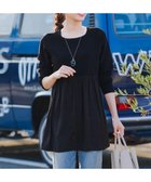 【ティアクラッセ/Tiaclasse】のヴィンテージサテンドッキングニットチュニック ブラック|ID: prp329100004857785 ipo3291000000035872816