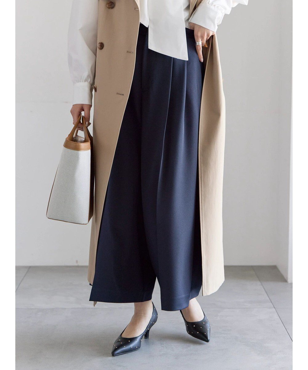 【テチチ/Te chichi】のフレアガウチョパンツ インテリア・キッズ・メンズ・レディースファッション・服の通販 founy(ファニー) 　ファッション　Fashion　レディースファッション　Fashion for Women　パンツ　Pants & Trousers　ガウチョパンツ　Gaucho Pants, Culottes　コンパクト　Compact, Small Size　バランス　Balance, Style Balance　フレア　Flare, Flared　リラックス　Relax, Relaxed Fit　夏　Summer　S/S・春夏　SS, Spring/Summer, Warm Season　A/W・秋冬　Autumn/Winter　ネイビー|ID: prp329100004857787 ipo3291000000035872854