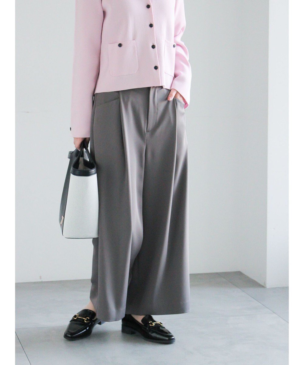 【テチチ/Te chichi】のタックポケットワイドクロップトパンツ インテリア・キッズ・メンズ・レディースファッション・服の通販 founy(ファニー) 　ファッション　Fashion　レディースファッション　Fashion for Women　パンツ　Pants & Trousers　おすすめ　Recommended / Our Picks　クロップド　Cropped, Short Length　フロント　Front, Front Design　ワイド　Wide, Wide Fit　夏　Summer　S/S・春夏　SS, Spring/Summer, Warm Season　A/W・秋冬　Autumn/Winter　グレー|ID: prp329100004857792 ipo3291000000035872937