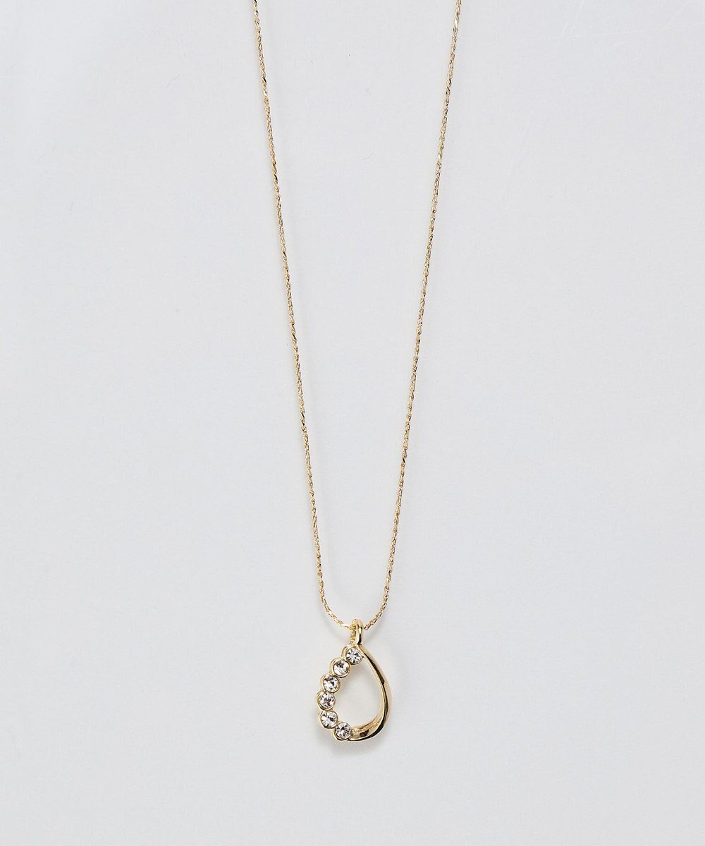 【フィービィー/phoebe】の【金属アレルギー対応】ソロドロップビジューネックレス/ニッケルフリー ゴールド インテリア・キッズ・メンズ・レディースファッション・服の通販 founy(ファニー) 　ファッション　Fashion　レディースファッション　Fashion for Women　ジュエリー　Jewelry　ネックレス　Necklaces & Pendants　アクセサリー　Fashion Accessories　シンプル　Simple, Minimal　ドロップ　Drop Shoulder, Dropped Style　ネックレス　Necklace, Pendant Necklace　バランス　Balance, Style Balance　ビジュー　Bijou, Jewel-like Accent　フェミニン　Feminine, Girly　フォルム　Silhouette, Form　メタル　Metal, Metal Parts　モチーフ　Motif, Design Theme　ゴールド|ID: prp329100004857814 ipo3291000000035873210