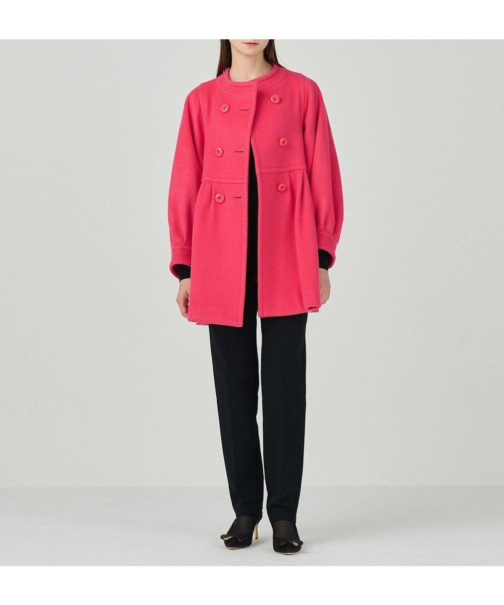 【グレース コンチネンタル/GRACE CONTINENTAL】のテントラインショートコート インテリア・キッズ・メンズ・レディースファッション・服の通販 founy(ファニー) 　ファッション　Fashion　レディースファッション　Fashion for Women　アウター　Coat / Outerwear Collection　コート・ロングコート・ピーコート　Long Coats, Peacoats & More　レディースジャケット・軽アウター　Jackets　ギャザー　Gathered, Ruffled　クラシック　Classic, Timeless Style　ショート　Short, Short Length　ジャケット　Jacket, Outerwear　スマート　Smart, Elegant　冬　Winter / This Winter　切替　Switching, Contrast Panel　A/W・秋冬　Autumn/Winter　防寒　Cold Protection, Winter-Ready　ピンク|ID: prp329100004857983 ipo3291000000035887455