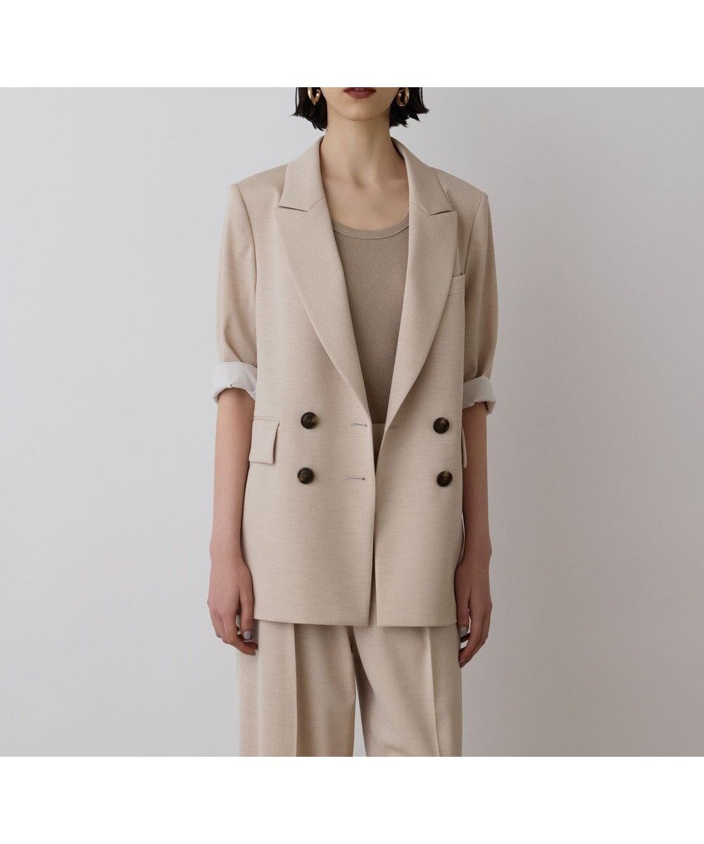 【グレース コンチネンタル/GRACE CONTINENTAL】のスラブストレッチテーラージャケット インテリア・キッズ・メンズ・レディースファッション・服の通販 founy(ファニー) 　ファッション　Fashion　レディースファッション　Fashion for Women　アウター　Coat / Outerwear Collection　レディースジャケット・軽アウター　Jackets　テーラードジャケット / 通勤・きれいめスタイル　Tailored Jackets & Blazers　おすすめ　Recommended / Our Picks　オックス　Oxford Fabric　ジャケット　Jacket, Outerwear　ストレッチ　Stretch, Stretchy Fabric　スリーブ　Sleeve, Long Sleeve / Short Sleeve　セットアップ　Set-Up, Coordinated Outfit　ハーフ　Half, Half-Length　ワイド　Wide, Wide Fit　夏　Summer　定番　Standard, Basic Item　春　Spring　S/S・春夏　SS, Spring/Summer, Warm Season　ベージュ|ID: prp329100004857984 ipo3291000000035887470