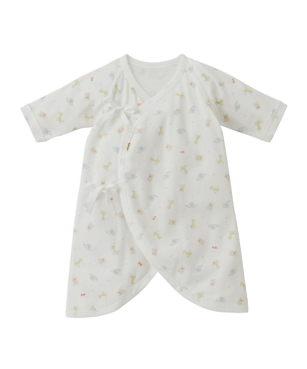 【ミキハウスホットビスケッツ/MIKI HOUSE HOT BISCUITS / KIDS】の【50-60cm】 フライス コンビ肌着 プリント柄 インテリア・キッズ・メンズ・レディースファッション・服の通販 founy(ファニー) 　ファッション　Fashion　キッズファッション　Fashion for Kids　コンビ　Combo, Combination Style　吸水　Absorbent, Quick-Dry　プリント　Print, Printed Pattern　おすすめ　Recommended / Our Picks　日本製　Made In Japan　マルチカラー|ID: prp329100004858006 ipo3291000000035887824