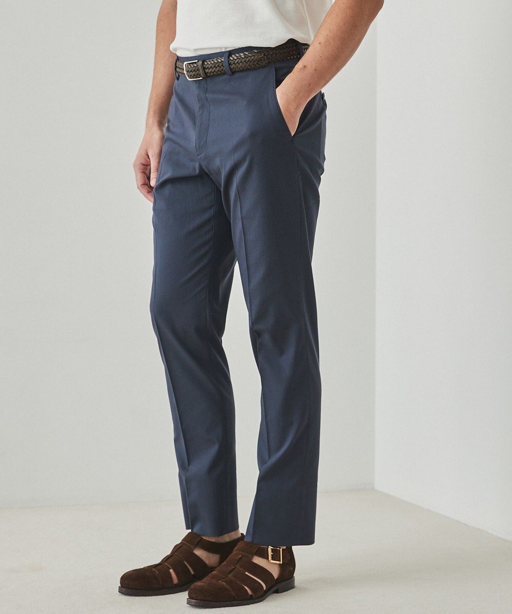 【五大陸/gotairiku / MEN】の仕事で着られる綿パン【吸水速乾/ストレッチ/折り目加工】クールマックスコットンパンツ_ノータック(25年モデル) 人気、トレンドファッション・服の通販 founy(ファニー) 　ファッション　Fashion　メンズファッション　Fashion for Men　ボトムス　Bottoms　春　Spring　クール　Cool, Chic　吸水　Absorbent, Quick-Dry　鹿の子　Piqué, Kanoko Fabric　シャンブレー　Chambray, Denim-Like Fabric　ジャケット　Jacket, Outerwear　ストレッチ　Stretch, Stretchy Fabric　スマート　Smart, Elegant　スリット　Slit, Slit Detail　スリム　Slim, Slim Fit　ドレス　Dress, One-Piece　人気　Popular, Best Seller　ポケット　Pocket, Pocket Detail　S/S・春夏　SS, Spring/Summer, Warm Season　夏　Summer　エレガント 上品　Elegant　ビジネス 仕事 通勤　Business / Work / Commuting　 other-1|ID: prp329100004858022 ipo3291000000035888128