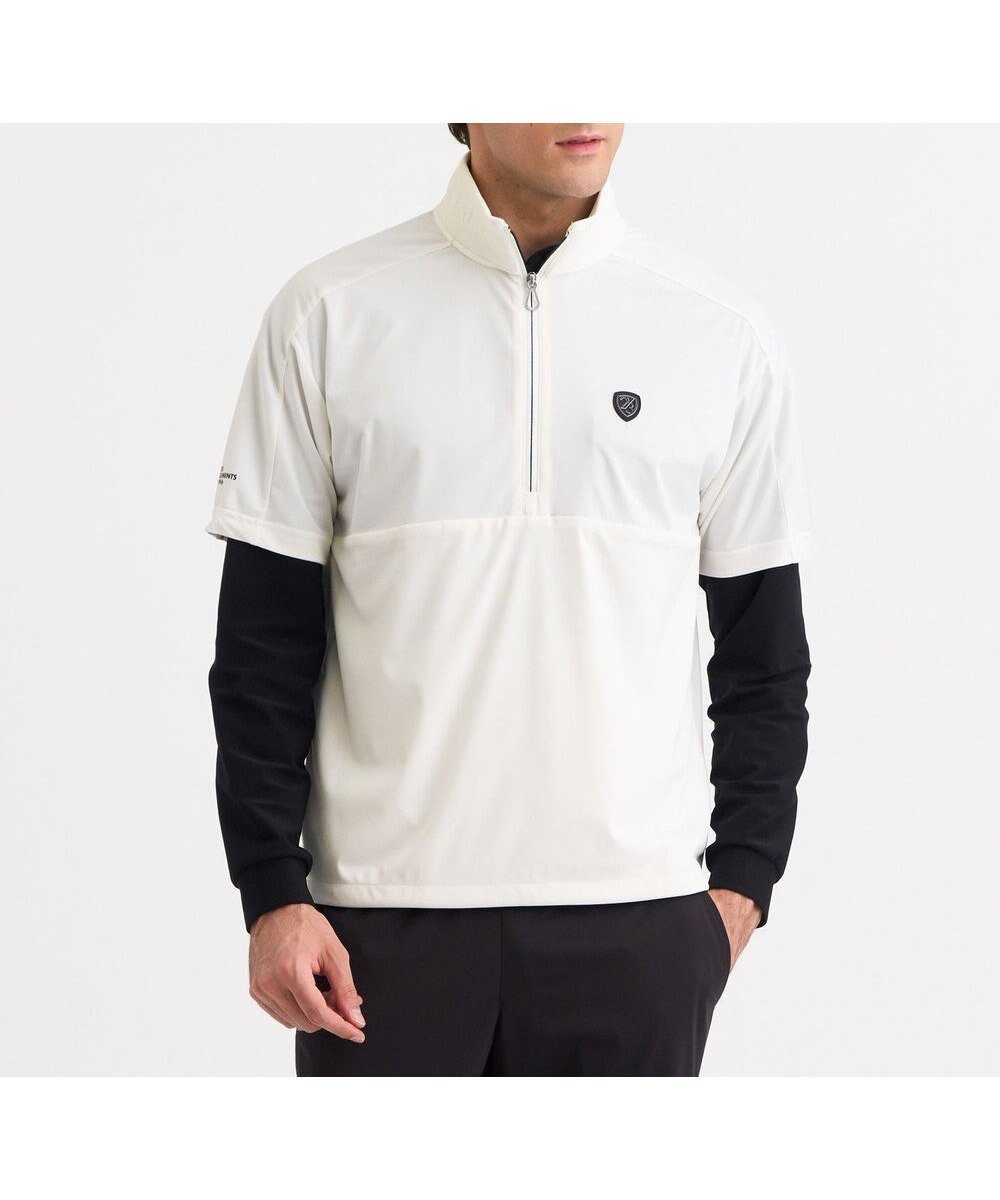 【23区 ゴルフ/23区GOLF / MEN】の【MEN】エアリージャージ半袖プルオーバー インテリア・キッズ・メンズ・レディースファッション・服の通販 founy(ファニー) 　ファッション　Fashion　メンズファッション　Fashion for Men　トップス・カットソー　Cut & Sew Tops　アクリル　Acrylic Material　コンパクト　Compact, Small Size　コーティング　Coating, Coated Finish　軽量　Lightweight, Ultra Light　スウェット / スエット　Sweatshirt, Sweatwear　ストレッチ　Stretch, Stretchy Fabric　スポーティ　Sporty, Casual Athletic　ドローコード　Drawcord, Drawstring Cord　長袖　Long Sleeve, Full Sleeve　半袖　Short Sleeve, Half Sleeve　ラウンド　Round, Round Neck　A/W・秋冬　Autumn/Winter　旅行　Travel　エレガント 上品　Elegant　ホワイト系|ID: prp329100004858025 ipo3291000000035888317