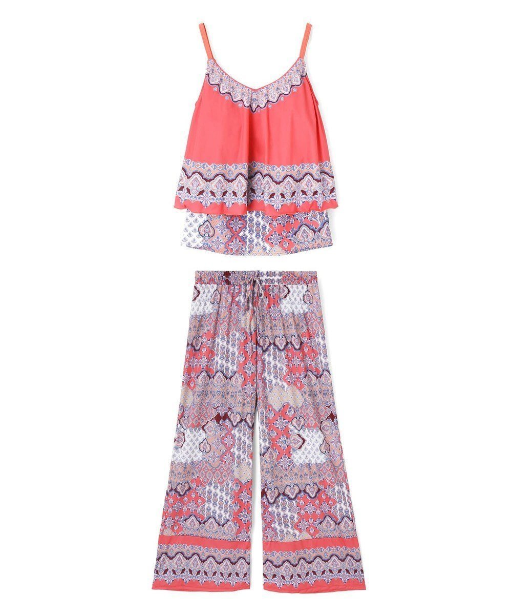 【三愛水着楽園/San-ai Resort】のロングパンツセット水着 9M・11L 【Coral veil(コーラルヴェール)】 人気、トレンドファッション・服の通販 founy(ファニー) 　ファッション　Fashion　レディースファッション　Fashion for Women　水着　Swimwear　レディース水着・ビーチウェア　Swimwear & Beachwear　エスニック　Ethnic Style　ショーツ　Shorts, Short Pants　セットアップ　Set-Up, Coordinated Outfit　パッチワーク　Patchwork, Mixed Fabric　ビーチ　Beach, Seaside　ボトム　Bottoms, Lower Wear　リラックス　Relax, Relaxed Fit　ロング　Long, Long-Length　夏　Summer　S/S・春夏　SS, Spring/Summer, Warm Season　水着　Swimsuit, Swimwear　A/W・秋冬　Autumn/Winter　 other-1|ID: prp329100004858035 ipo3291000000035888757