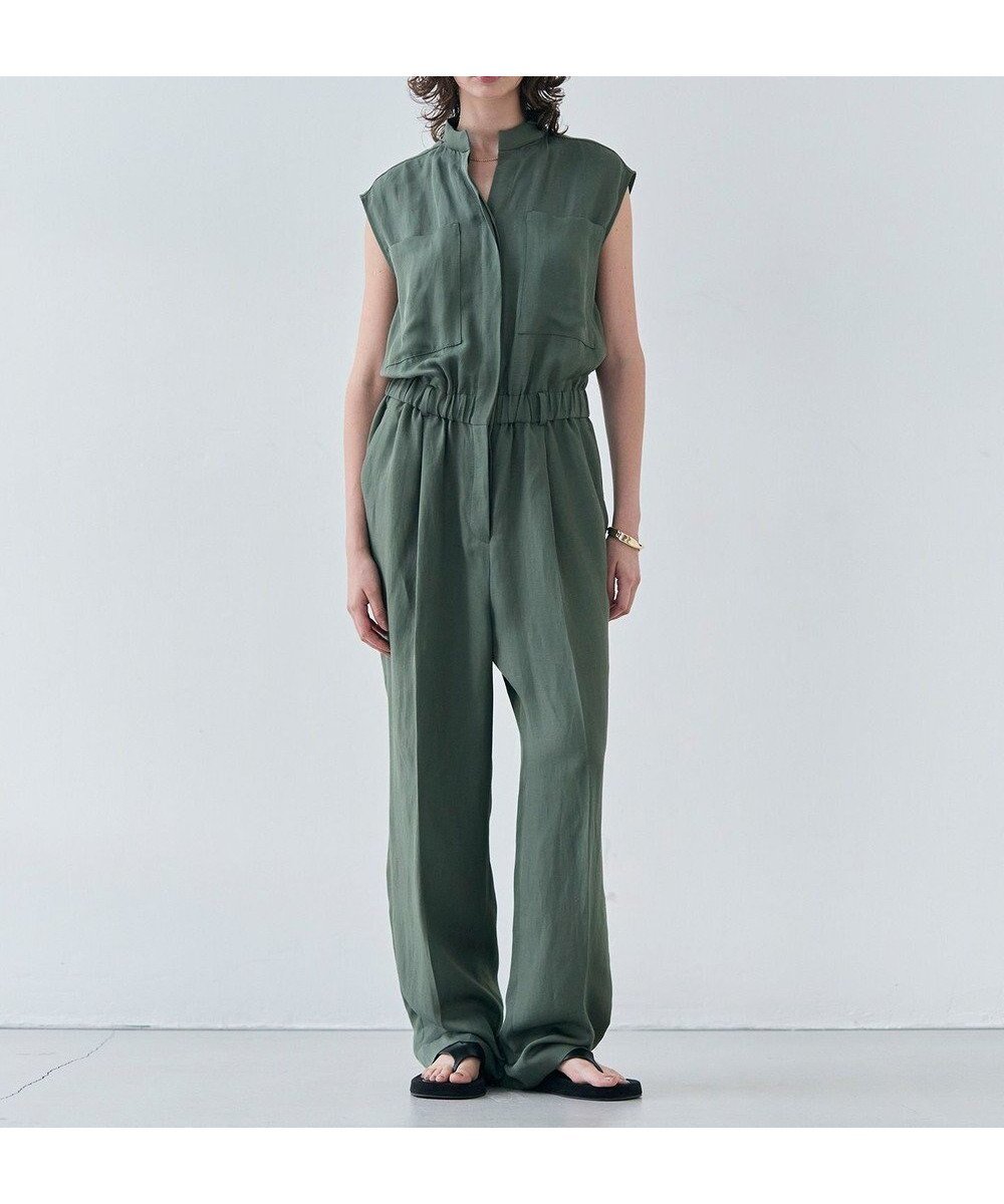 【ベイジ,/BEIGE,】の【洗える】BERNARD / リネンノースリーブオールインワン インテリア・キッズ・メンズ・レディースファッション・服の通販 founy(ファニー) 　ファッション　Fashion　レディースファッション　Fashion for Women　トップス・カットソー　Cut & Sew Tops　キャミソール&ノースリーブ　Camisoles & Sleeveless Tops　ワンピース　Dresses　オールインワン・ワンピース　Dresses and Jumpsuits　サロペット&オールインワン　Dungarees & Jumpsuit Styles　アンダー　Underwear Essentials　リネン　Linen, Linen Fabric　リラックス　Relax, Relaxed Fit　ワッシャー　Washer, Crinkled Finish　エレガント 上品　Elegant　夏　Summer　春　Spring　S/S・春夏　SS, Spring/Summer, Warm Season　洗える　Machine Washable　Olive|ID: prp329100004858042 ipo3291000000035888873