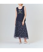 【グレース コンチネンタル/GRACE CONTINENTAL】のマリンembフレアスカート ネイビー|ID: prp329100004858061 ipo3291000000035889392