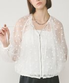 【グレース コンチネンタル/GRACE CONTINENTAL】のチュールノーカラーブルゾン ホワイト|ID: prp329100004858065 ipo3291000000035889492