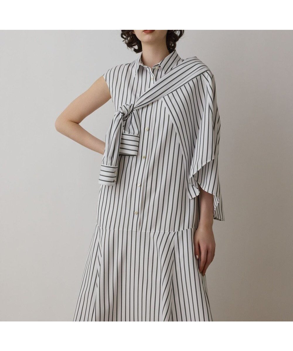 【グレース コンチネンタル/GRACE CONTINENTAL】のストライプシャツワンピース 人気、トレンドファッション・服の通販 founy(ファニー) 　ファッション　Fashion　レディースファッション　Fashion for Women　ワンピース　Dresses　シャツワンピース / 1枚で着映えコーデ　Shirt Dresses　ストライプ　Stripe, Striped Pattern　スリーブ　Sleeve, Long Sleeve / Short Sleeve　フレンチ　French, French Style　夏　Summer　春　Spring　S/S・春夏　SS, Spring/Summer, Warm Season　 other-1|ID: prp329100004858077 ipo3291000000035889800