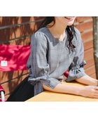 【ティアクラッセ/Tiaclasse】の【洗える】リボンスリーブブラウス グレーチェック|ID: prp329100004858153 ipo3291000000035891004