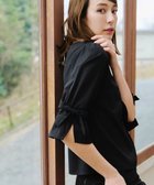 【ティアクラッセ/Tiaclasse】の【洗える】リボンスリーブブラウス ブラック|ID: prp329100004858153 ipo3291000000035891016