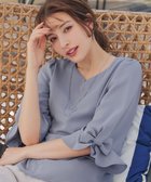 【ティアクラッセ/Tiaclasse】の【洗える】リボンフレアスリーブブラウス ブルー|ID: prp329100004858157 ipo3291000000035891178