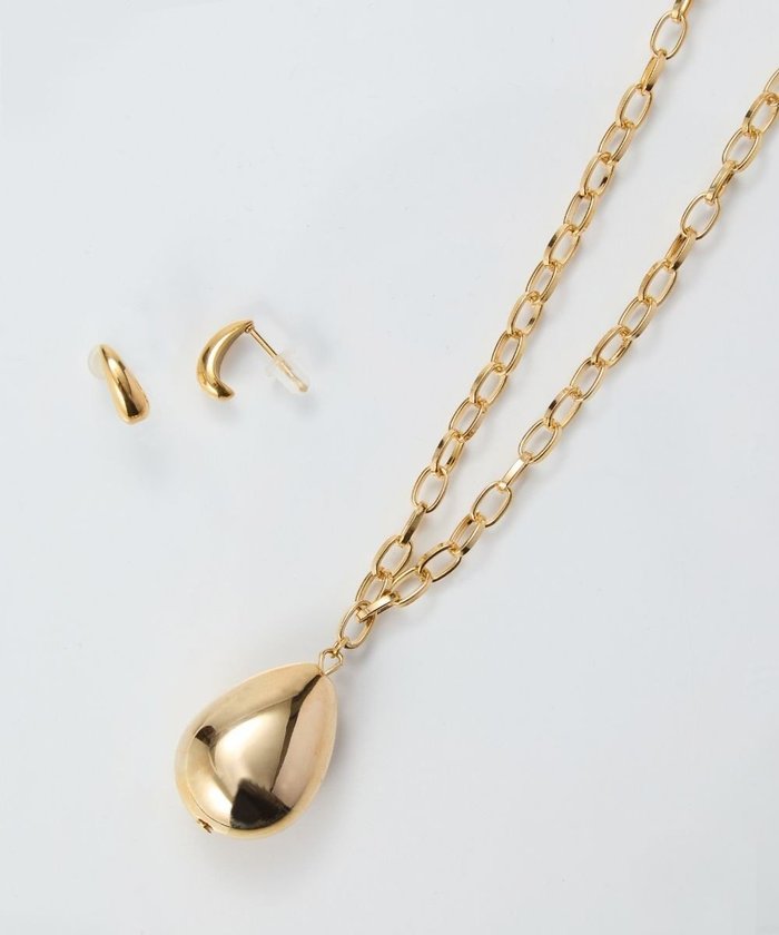 【フィービィー/phoebe】の【限定セット】ビッグドロップメタルチェーンネックレス×ドロップハーフフープミニピアス インテリア・キッズ・メンズ・レディースファッション・服の通販 founy(ファニー) https://founy.com/ ファッション Fashion レディースファッション Fashion for Women ジュエリー Jewelry ネックレス Necklaces & Pendants アクセサリー Fashion Accessories シンプル Simple, Minimal ネックレス Necklace, Pendant Necklace フォルム Silhouette, Form ベーシック Basic, Essential メタル Metal, Metal Parts モチーフ Motif, Design Theme リラックス Relax, Relaxed Fit ロング Long, Long-Length エレガント 上品 Elegant |ID: prp329100004858158 ipo3291000000035891256