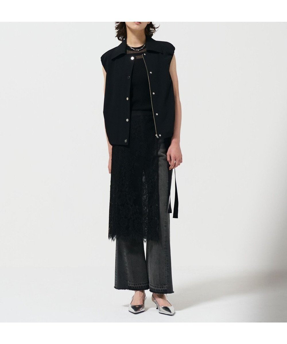 【グレース コンチネンタル/GRACE CONTINENTAL】のレースオーバースカート インテリア・キッズ・メンズ・レディースファッション・服の通販 founy(ファニー) 　ファッション　Fashion　レディースファッション　Fashion for Women　スカート　Skirts　スカラップ　Scallop, Scalloped Edge　チュール　Tulip, Tulip Motif　デニム　Denim, Jeans Material　トレンド　Trend, Trending Now　ベーシック　Basic, Essential　レース　Lace, Lace Fabric　ロマンティック　Romantic, Feminine Style　今季　This Season, Current Season　夏　Summer　S/S・春夏　SS, Spring/Summer, Warm Season　A/W・秋冬　Autumn/Winter　ブラック|ID: prp329100004858170 ipo3291000000035891613