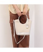 【アンビリオン/UNBILLION】のペルケ perche / キャンバス・牛革トリミング2wayトート シルバー|ID: prp329100004858172 ipo3291000000035891717