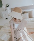 【ムーンバット/MOONBAT】の【遮光100%/UPF50%+/UVカット】洗えるバックリボン ブレードパラソルハット 手洗いOK/サイズ調整可能/吸水速乾/遮熱 オフホワイト|ID: prp329100004858183 ipo3291000000035892025