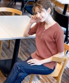 【ティアクラッセ/Tiaclasse】の【洗える】ボタンニットトップス ピンク|ID: prp329100004858194 ipo3291000000035892420