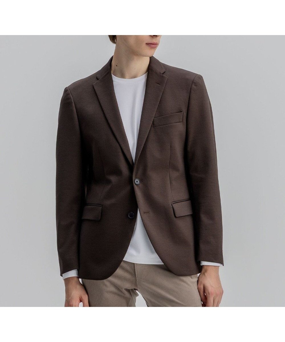【ジョゼフ オム/JOSEPH HOMME / MEN】のコンプレッションジャージー ジャケット インテリア・キッズ・メンズ・レディースファッション・服の通販 founy(ファニー) 　ファッション　Fashion　メンズファッション　Fashion for Men　アウター　Men's Coats Outerwear　テーラードジャケット　Tailored Jackets & Blazers　シェイプ　Shape, Slim Fit　シャンブレー　Chambray, Denim-Like Fabric　ジャケット　Jacket, Outerwear　セットアップ　Set-Up, Coordinated Outfit　センター　Center, Center Line　フラップ　Flap, Flap Pocket　ベーシック　Basic, Essential　ポケット　Pocket, Pocket Detail　エレガント 上品　Elegant　A/W・秋冬　Autumn/Winter　ブラウン系|ID: prp329100004858382 ipo3291000000035908838