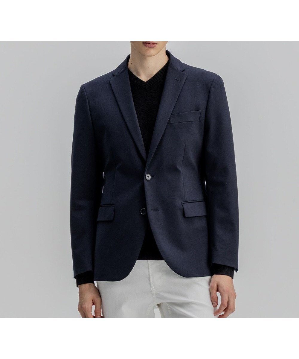 【ジョゼフ オム/JOSEPH HOMME / MEN】のコンプレッションジャージー ジャケット インテリア・キッズ・メンズ・レディースファッション・服の通販 founy(ファニー) 　ファッション　Fashion　メンズファッション　Fashion for Men　アウター　Men's Coats Outerwear　テーラードジャケット　Tailored Jackets & Blazers　シェイプ　Shape, Slim Fit　シャンブレー　Chambray, Denim-Like Fabric　ジャケット　Jacket, Outerwear　セットアップ　Set-Up, Coordinated Outfit　センター　Center, Center Line　フラップ　Flap, Flap Pocket　ベーシック　Basic, Essential　ポケット　Pocket, Pocket Detail　エレガント 上品　Elegant　A/W・秋冬　Autumn/Winter　ネイビー系|ID: prp329100004858382 ipo3291000000035908843