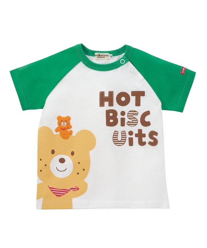 【ミキハウスホットビスケッツ/MIKI HOUSE HOT BISCUITS / KIDS】の【80-120cm】 キャラクター ラグラン半袖Tシャツ インテリア・キッズ・メンズ・レディースファッション・服の通販 founy(ファニー) https://founy.com/ ファッション Fashion キッズファッション Fashion for Kids トップス・カットソー Cut & Sew Tops カットソー Cut and Sewn Top キャラクター Character, Licensed Characters スリーブ Sleeve, Long Sleeve / Short Sleeve 半袖 Short Sleeve, Half Sleeve 夏 Summer 春 Spring S/S・春夏 SS, Spring/Summer, Warm Season |ID: prp329100004858390 ipo3291000000035908956