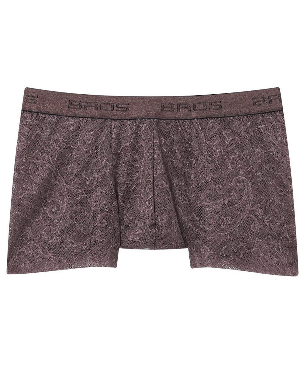 【ワコール/Wacoal / MEN】のボクサーパンツ 「レースボクサー」 通気性 フロント快適グラマラス 前閉じ GT3340 /ブロス バイ ワコールメン インテリア・キッズ・メンズ・レディースファッション・服の通販 founy(ファニー) 　ファッション　Fashion　メンズファッション　Fashion for Men　ボトムス　Bottoms　アンダー　Underwear Essentials　カッティング　Cutting Detail　フロント　Front, Front Design　ペイズリー　Paisley, Ethnic Pattern　レース　Lace, Lace Fabric　ブラウン|ID: prp329100004858405 ipo3291000000035909220