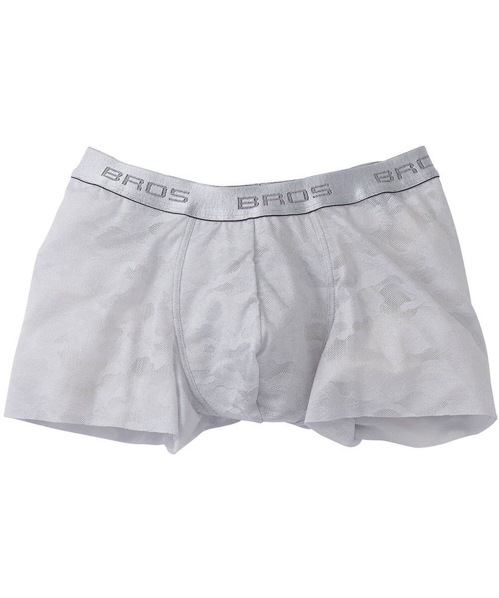 【ワコール/Wacoal / MEN】のボクサーパンツ 「レースボクサー」 通気性 フロント快適グラマラス 前閉じ GT3340 /ブロス バイ ワコールメン インテリア・キッズ・メンズ・レディースファッション・服の通販 founy(ファニー) 　ファッション　Fashion　メンズファッション　Fashion for Men　ボトムス　Bottoms　アンダー　Underwear Essentials　カッティング　Cutting Detail　フロント　Front, Front Design　ペイズリー　Paisley, Ethnic Pattern　レース　Lace, Lace Fabric　グレー|ID: prp329100004858405 ipo3291000000035909233