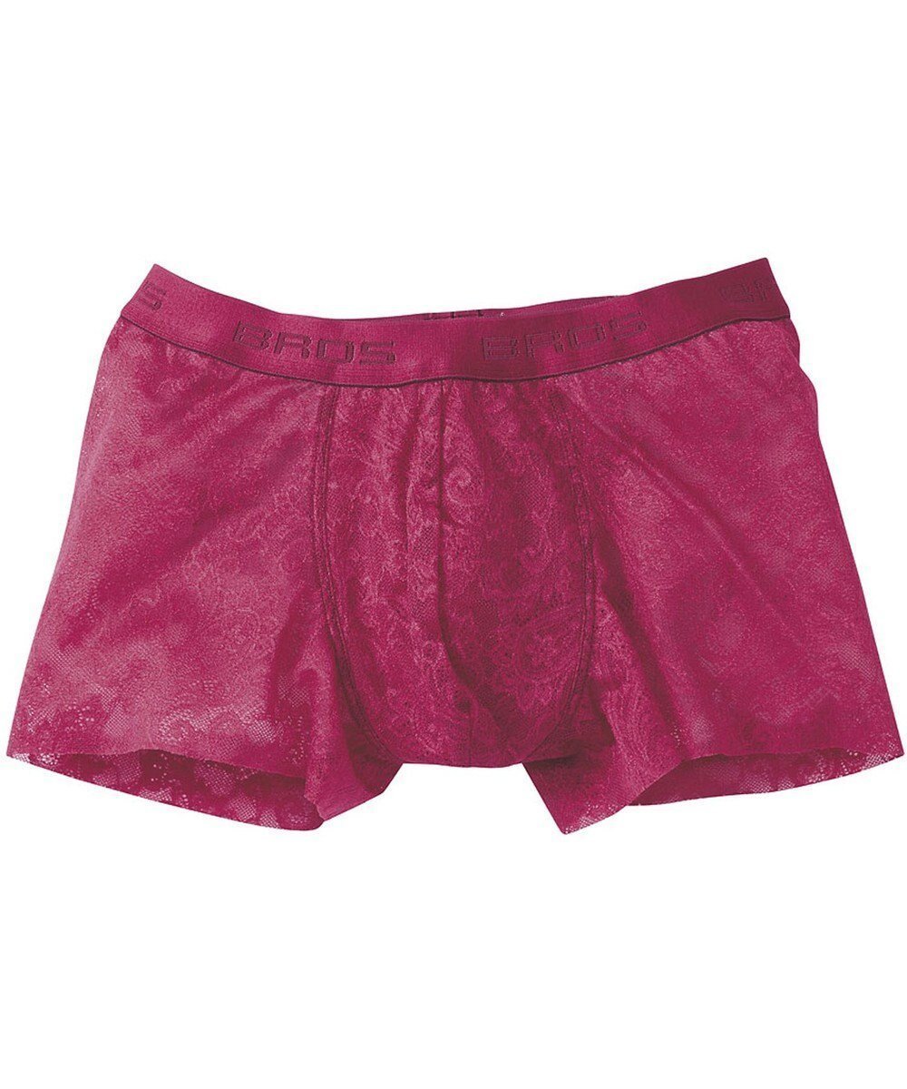 【ワコール/Wacoal / MEN】のボクサーパンツ 「レースボクサー」 通気性 フロント快適グラマラス 前閉じ GT3340 /ブロス バイ ワコールメン インテリア・キッズ・メンズ・レディースファッション・服の通販 founy(ファニー) 　ファッション　Fashion　メンズファッション　Fashion for Men　ボトムス　Bottoms　アンダー　Underwear Essentials　カッティング　Cutting Detail　フロント　Front, Front Design　ペイズリー　Paisley, Ethnic Pattern　レース　Lace, Lace Fabric　レッド|ID: prp329100004858405 ipo3291000000035909246