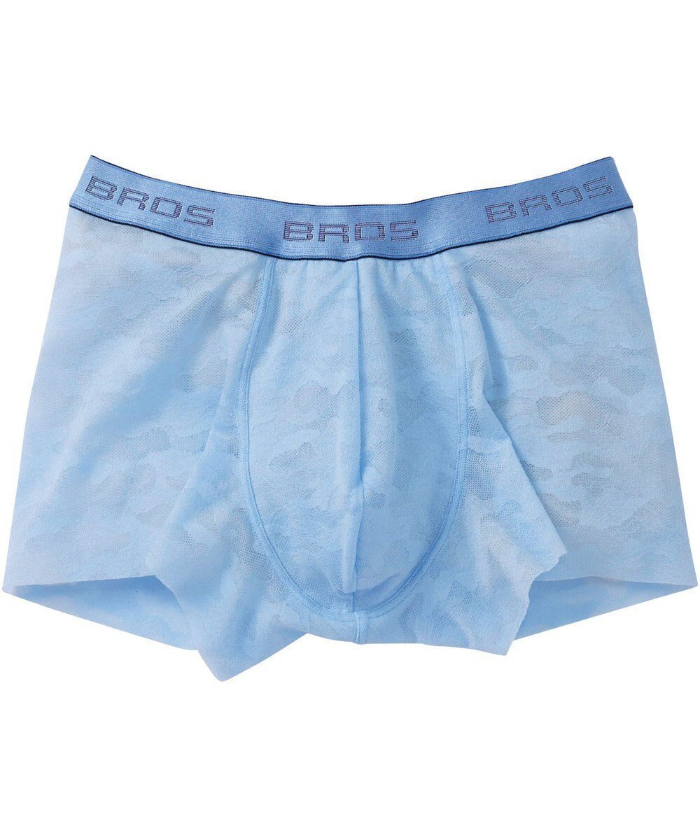 【ワコール/Wacoal / MEN】のボクサーパンツ 「レースボクサー」 通気性 フロント快適グラマラス 前閉じ GT3340 /ブロス バイ ワコールメン インテリア・キッズ・メンズ・レディースファッション・服の通販 founy(ファニー) 　ファッション　Fashion　メンズファッション　Fashion for Men　ボトムス　Bottoms　アンダー　Underwear Essentials　カッティング　Cutting Detail　フロント　Front, Front Design　ペイズリー　Paisley, Ethnic Pattern　レース　Lace, Lace Fabric　サックス|ID: prp329100004858405 ipo3291000000035909249