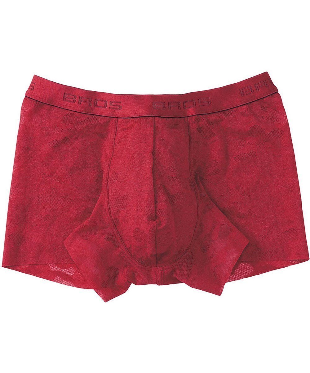 【ワコール/Wacoal / MEN】のボクサーパンツ 「レースボクサー」 通気性 フロント快適グラマラス 前閉じ GT3340 /ブロス バイ ワコールメン インテリア・キッズ・メンズ・レディースファッション・服の通販 founy(ファニー) 　ファッション　Fashion　メンズファッション　Fashion for Men　ボトムス　Bottoms　アンダー　Underwear Essentials　カッティング　Cutting Detail　フロント　Front, Front Design　ペイズリー　Paisley, Ethnic Pattern　レース　Lace, Lace Fabric　ワイン|ID: prp329100004858405 ipo3291000000035909254