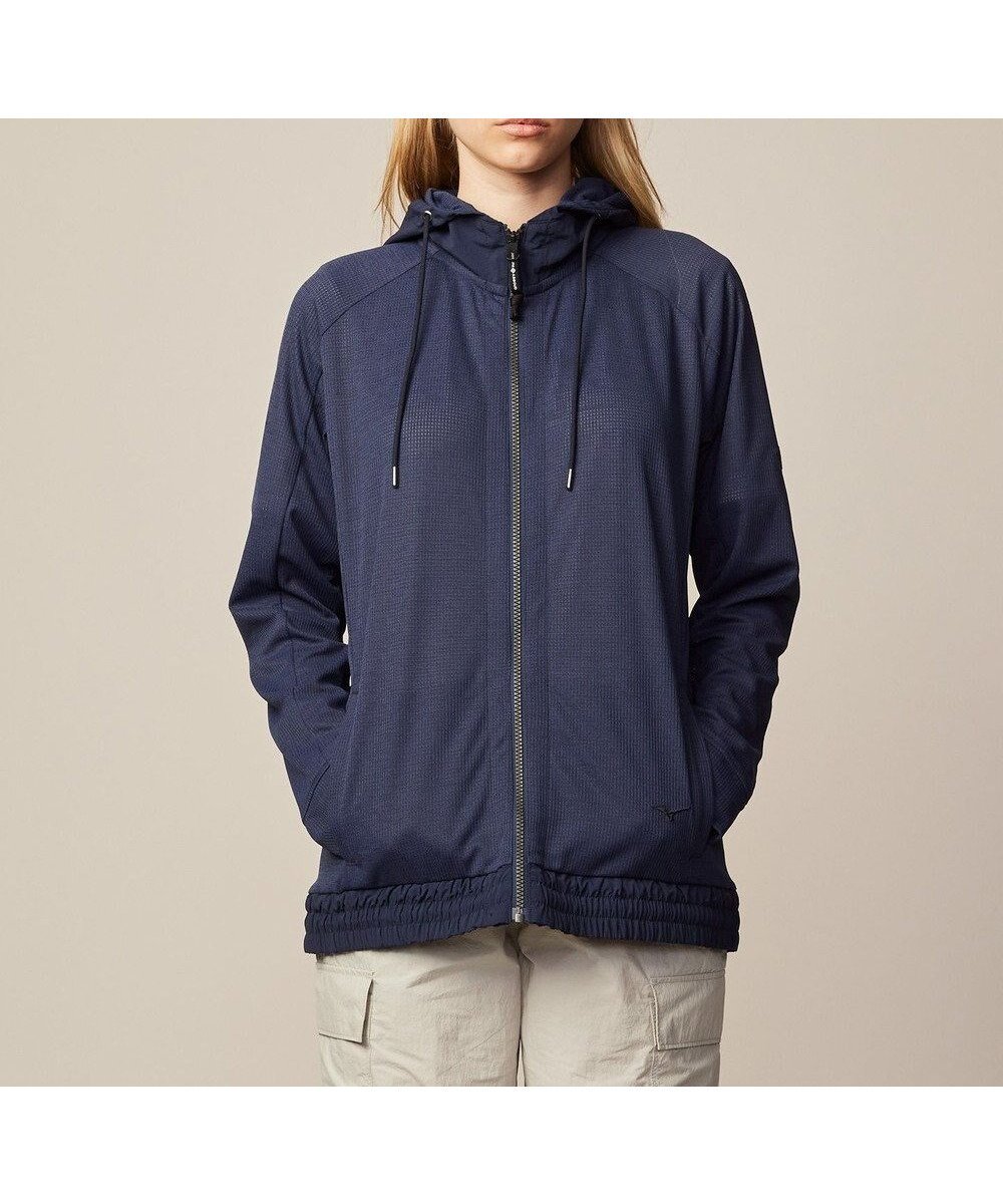 【ジョセフ アブード マウンテン/JOSEPH ABBOUD MOUNTAIN】の【吸水速乾/通気性/ライナードッキング対応】ミズノコラボ DRY AEROFLOW パーカー インテリア・キッズ・メンズ・レディースファッション・服の通販 founy(ファニー) ファッション Fashion レディースファッション Fashion for Women トップス・カットソー Cut & Sew Tops レディースパーカー・カジュアルフーディー Casual Hoodies & Sweatshirts 春 Spring 吸水 Absorbent, Quick-Dry スポーツ Sports, Activewear スリーブ Sleeve, Long Sleeve / Short Sleeve ドッキング Docking, Mixed Material ドット Polka Dot, Dot Pattern パーカー Hoodie, Parka フロント Front, Front Design メッシュ Mesh, Net Fabric ライナー Liner, Inner Layer S/S・春夏 SS, Spring/Summer, Warm Season 夏 Summer ネイビー系|ID: prp329100004858411 ipo3291000000035909421